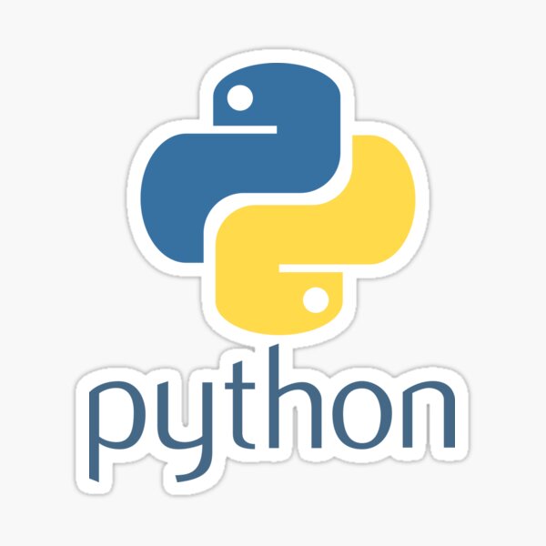 "Python Programming Language" Sticker for Sale by Dev-Stuff | Redbubble
