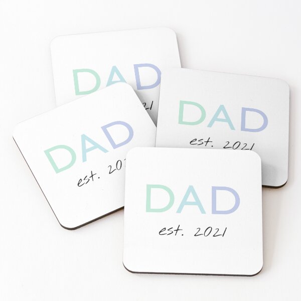 Item preview, Dad est 2021 for all men who will become fathers in 2021 designed and sold by Blue-Fairy.