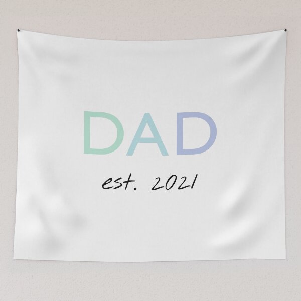 Item preview, Dad est 2021 for all men who will become fathers in 2021 designed and sold by Blue-Fairy.