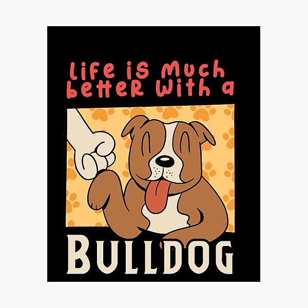 Artikel-Vorschau von  DAS LEBEN IST MIT EINEM BULLDOG VIEL BESSER, designt und verkauft von TheFlipRepublic.