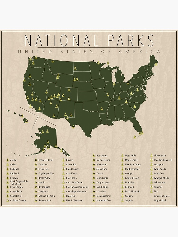 US National Parks w/ State Borders by FinlayMcNevin