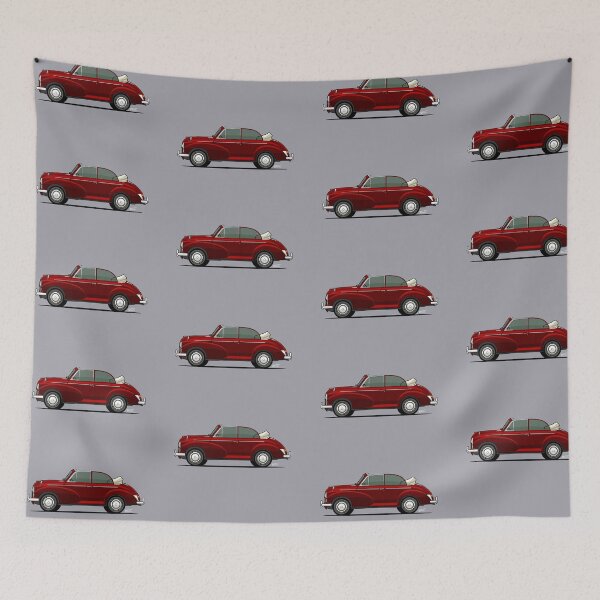 Item preview, Morris Minor Tourer single illustration designed and sold by RJWautographics.