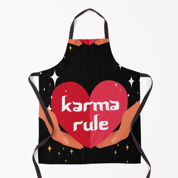 Item preview, Karma Rule - Love Heart Cupping Hands - Red on Black designed and sold by NoMatterLab.