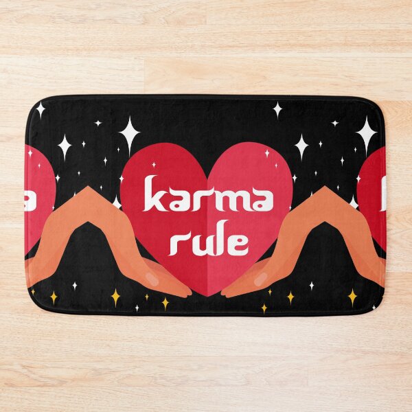 Item preview, Karma Rule - Love Heart Cupping Hands - Red on Black designed and sold by NoMatterLab.