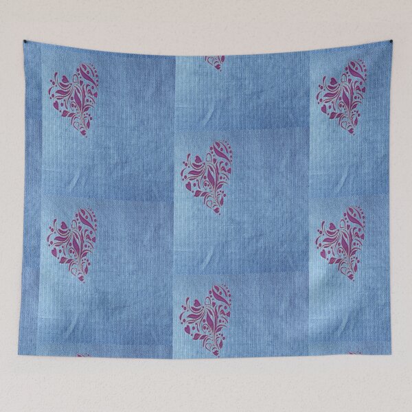 Item preview, Jeans Texture Embroider with Heart Shape designed and sold by DigitalNobleman.