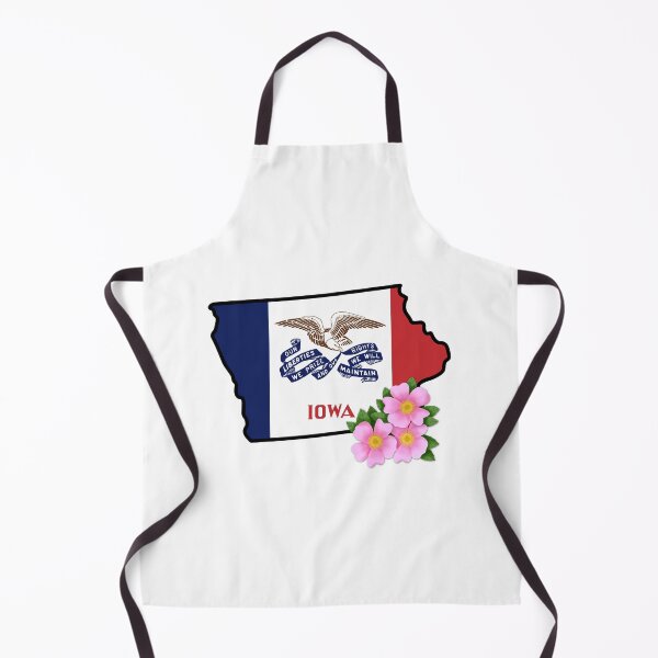 Item preview, State of Iowa Flag with State Flower Prairie Rose designed and sold by Gsallicat.