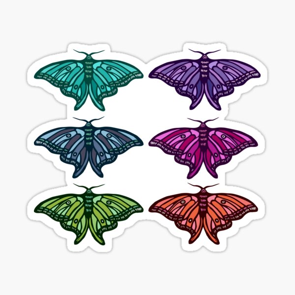 Technicolor Butterfly Collection Sticker