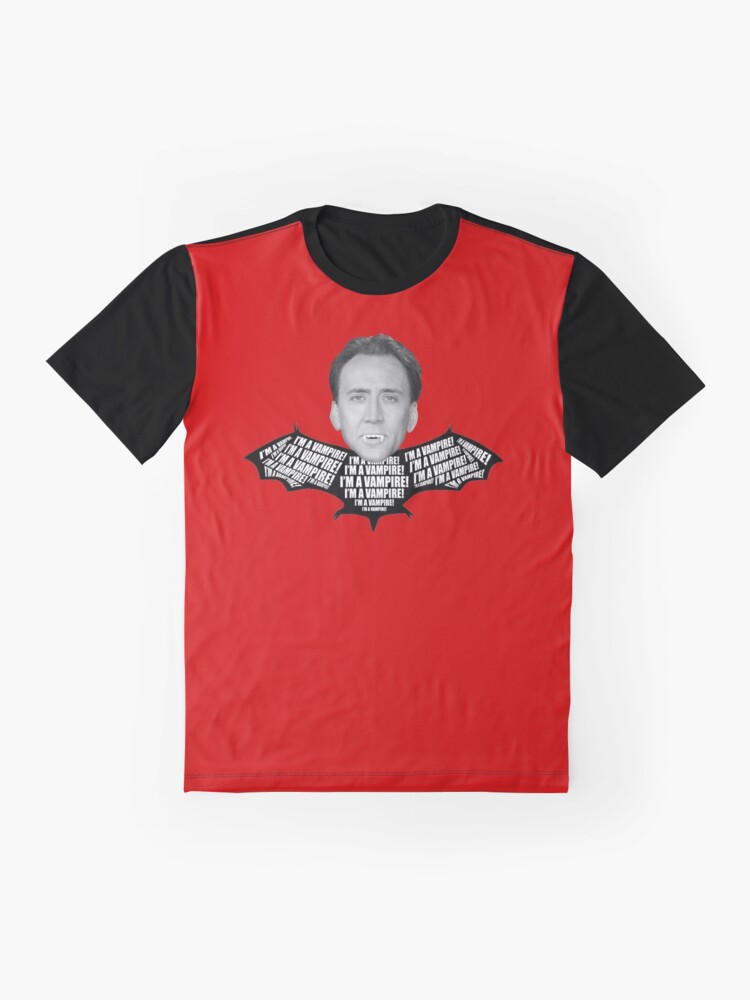Alternate view of Nicolas Cage "I'm a Vampire" Graphic T-Shirt
