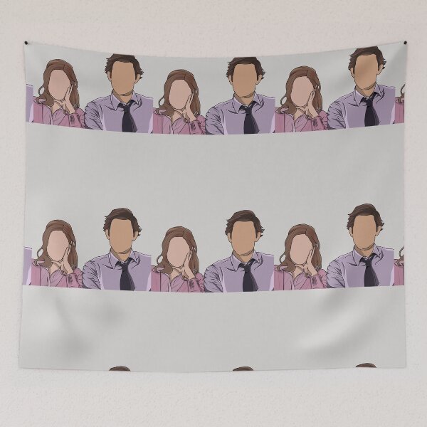 Item preview, Jim and Pam The Office Cartoon Digital Art designed and sold by V3N4BL3.