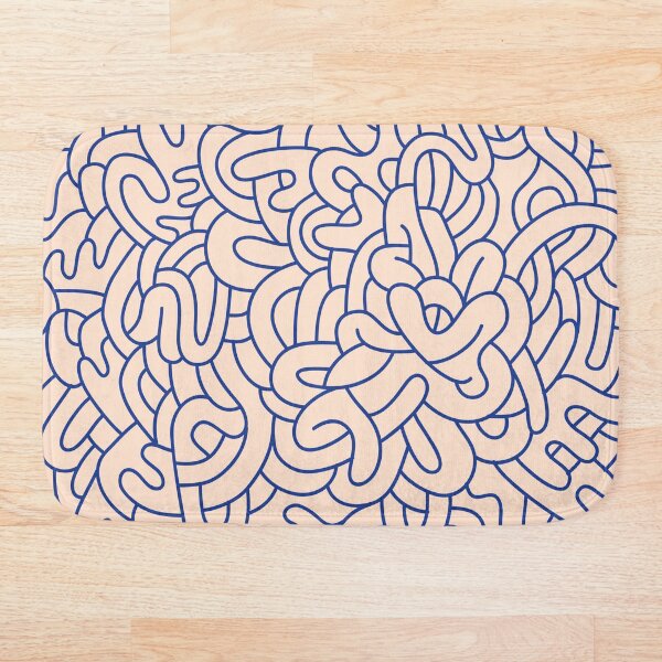 Abstract Art Minimalist Chubby Forms Bath Mat