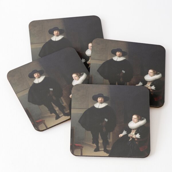 Item preview, Rembrandt - A Lady and Gentleman in Black 1633 designed and sold by DejaVuStudio.
