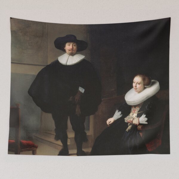 Item preview, Rembrandt - A Lady and Gentleman in Black 1633 designed and sold by DejaVuStudio.