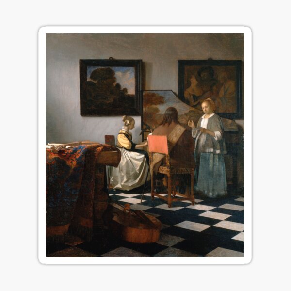 Johannes Vermeer - The Concert 1665 Sticker