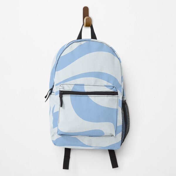 Item preview, Retro Modern Liquid Swirl Abstract Pattern Square in Light Blue designed and sold by kierkegaard.