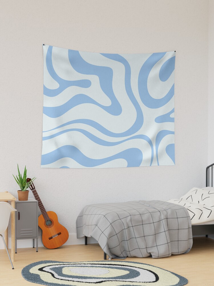 Light blue cheap and grey tapestry