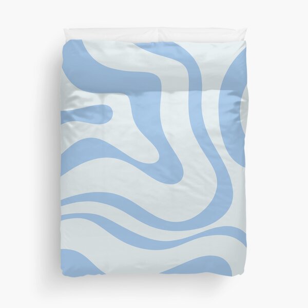 Item preview, Retro Modern Liquid Swirl Abstract Pattern Square in Light Blue designed and sold by kierkegaard.