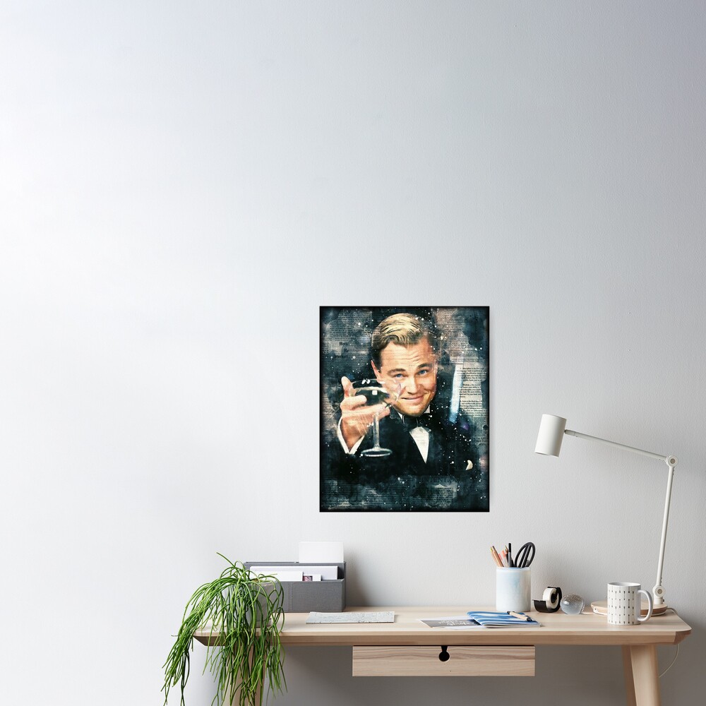Great Gatsby Leonardo Dicaprio Fan Art Poster For Sale By Rockneverdies Redbubble 