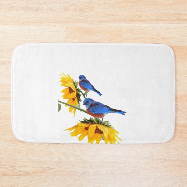 Item preview,   GOLDEN SUNFLOWERS & 2 BLUE BIRDS  NATURE ART designed and sold by sharlesart.