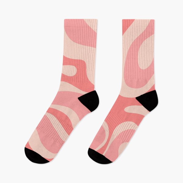 Item preview, Retro Modern Liquid Swirl Abstract Pattern Square in Blush Pink Tones designed and sold by kierkegaard.