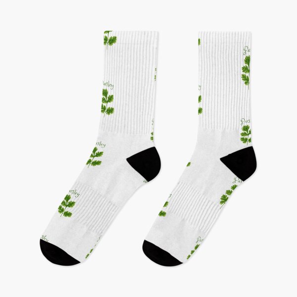 Item preview, Delicate parsley design in dark and light green with herbal name tag in romantic script designed and sold by LeBreab.