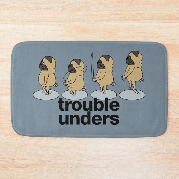 Item preview, pug doing double unders "trouble unders" designed and sold by TrueType.