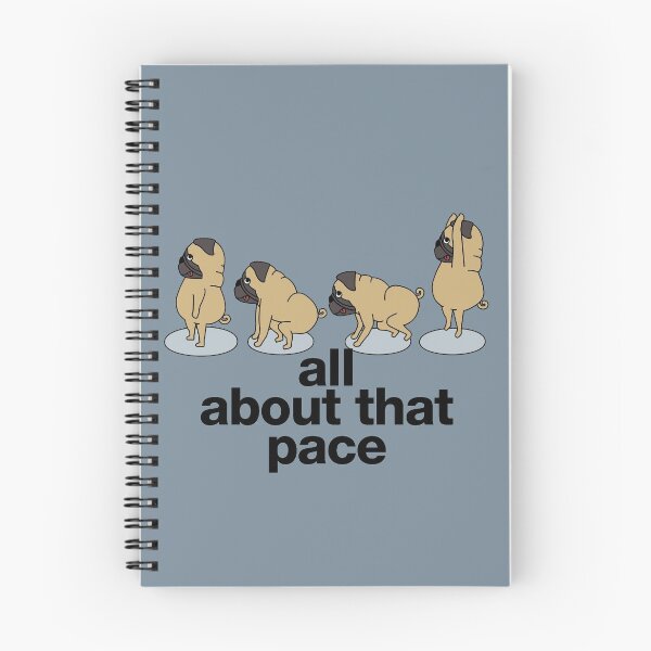 Item preview, pug doing burpees "all about that pace" designed and sold by TrueType.