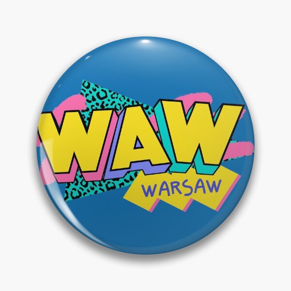 Artikelvorschau, Warschauer, Polen Retro 90er Logo entworfen und verkauft von SLAG-Creative.