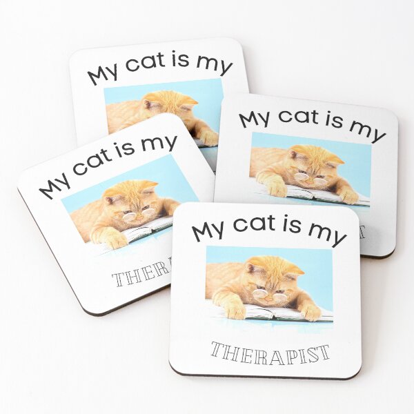Item preview, My cat is a therapist designed and sold by Lisaarts.
