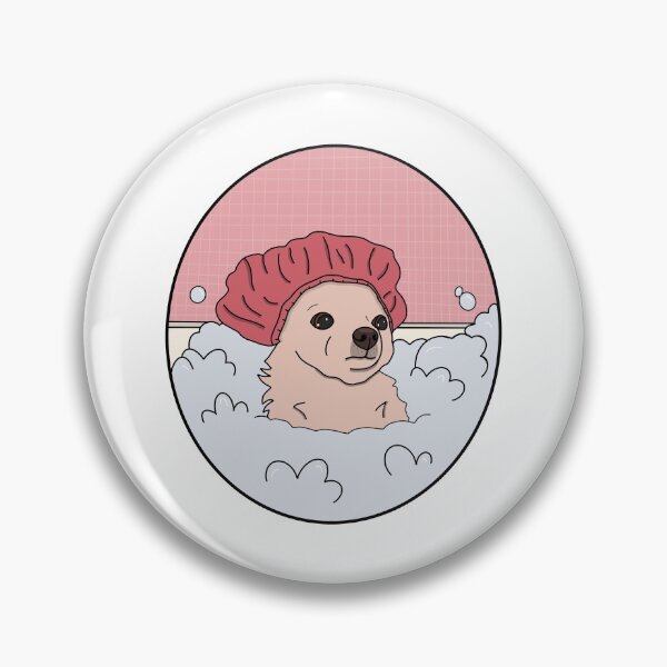 Item preview, Chihuaha Spa Shower Cap Meme Cartoon designed and sold by apwidom.
