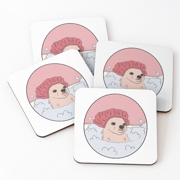 Item preview, Chihuaha Spa Shower Cap Meme Cartoon designed and sold by apwidom.