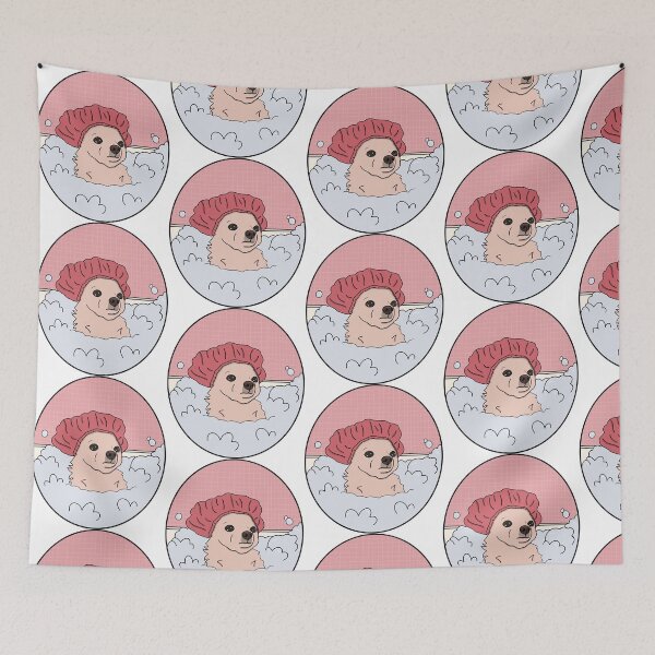 Item preview, Chihuaha Spa Shower Cap Meme Cartoon designed and sold by apwidom.