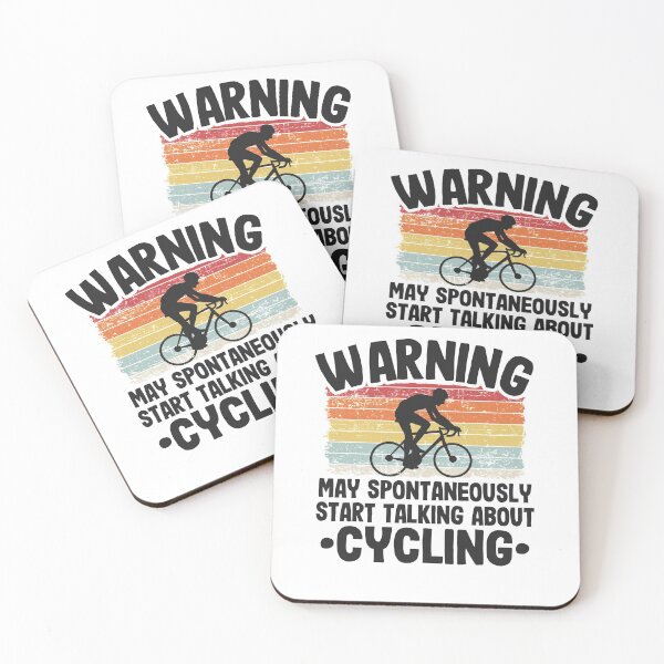 Item preview, Warning May Talk About Cycling Biking Cyclist Gift Vintage designed and sold by Stronzi.
