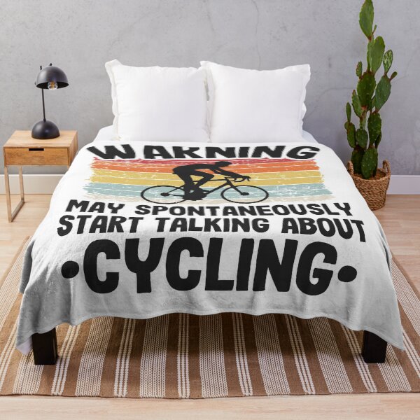Item preview, Warning May Talk About Cycling Biking Cyclist Gift Vintage designed and sold by Stronzi.