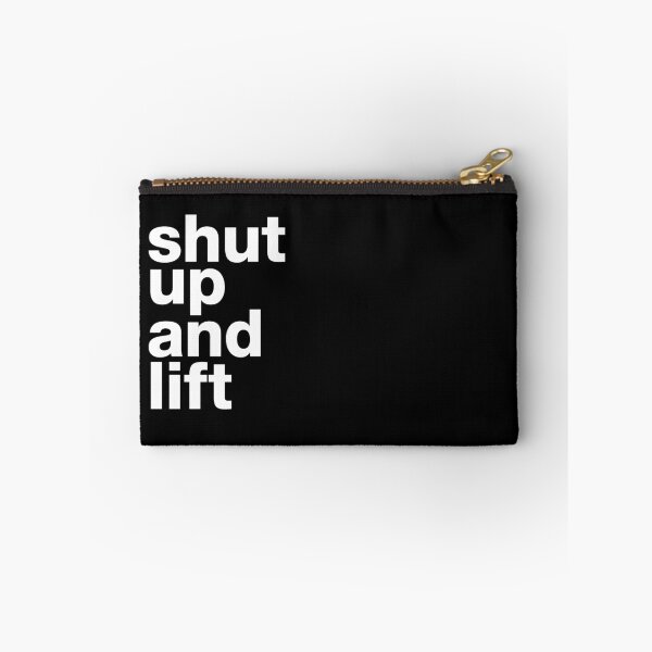 Item preview, “Shut up and lift” motivating weightlifting / crossfit statement designed and sold by TrueType.