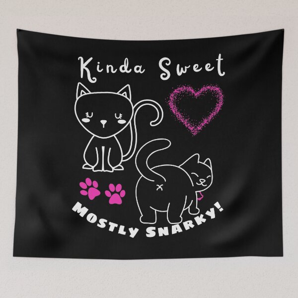 Item preview, Kinda Sweet Mostly Snarky Cat design designed and sold by Constant Readers.