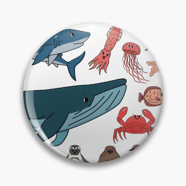 Item preview, Big set of cartoon outline isolated sea ocean north animals designed and sold by essskina.