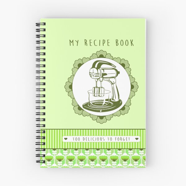 Item preview, Lime Retro Recipe Book designed and sold by trossi.