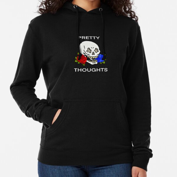 Pretty Thoughts Skull Lightweight Hoodie