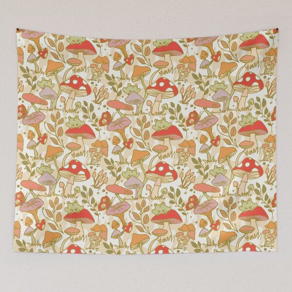 Item preview, Warm Mushroom and frog foraging wild autumn aesthetic fantasy cottagecore designed and sold by ruepix.