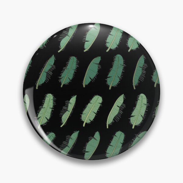 Item preview, Banana leaves pattern in all shades of green on black designed and sold by crazycollective.