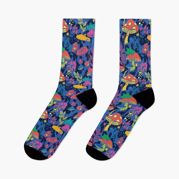 Item preview, Psychedelic trippy mushroom and frog retro sci-if forest designed and sold by ruepix.
