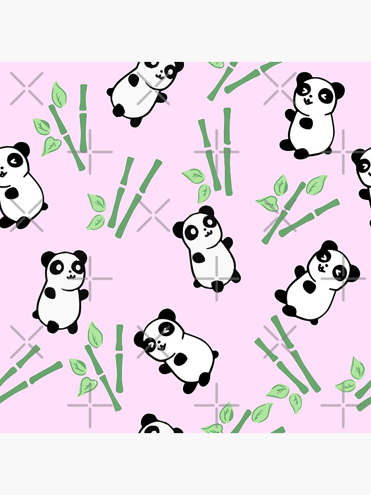 Cute Pandas Poster By Bubuart Redbubble 