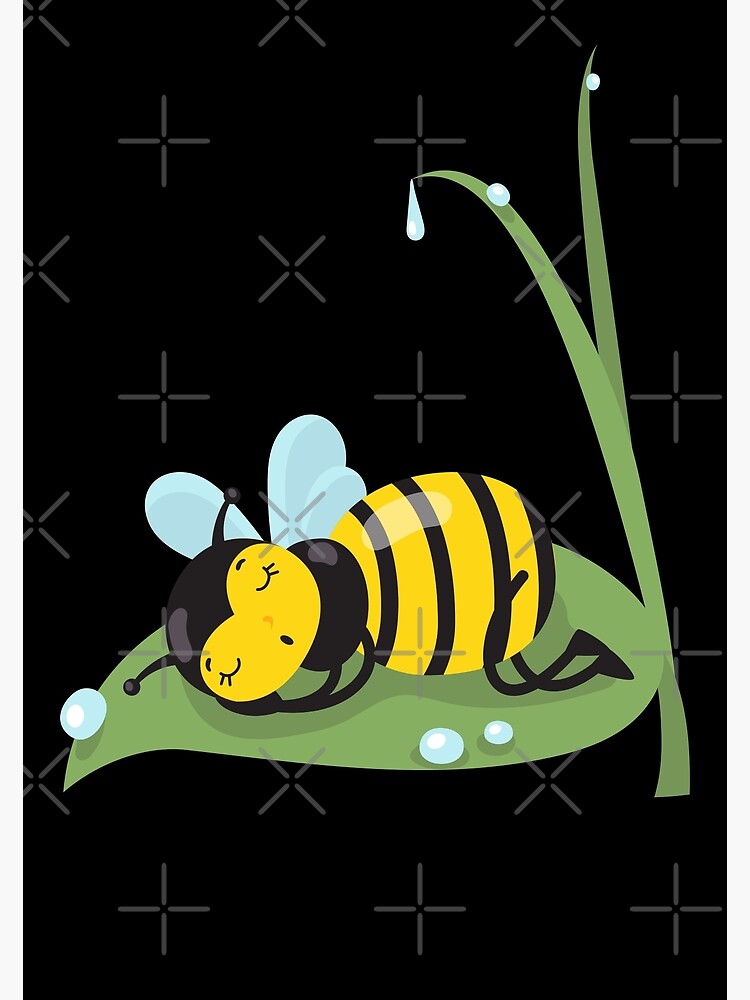 "Cute Sleepy Bee " Poster by TheMaesthetics Redbubble