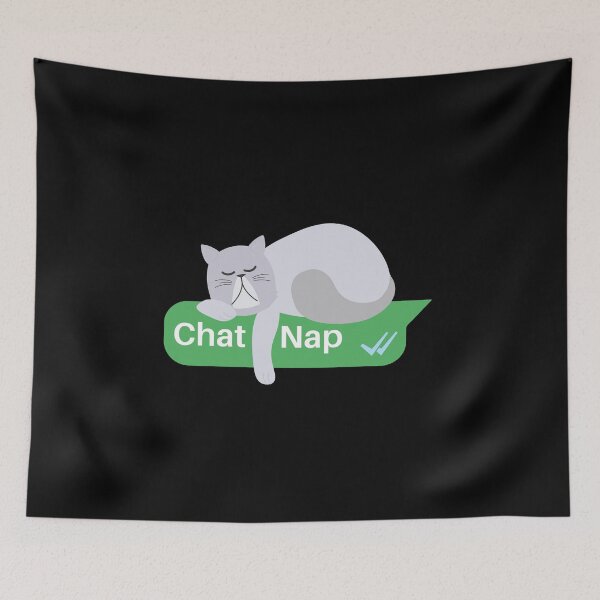 Item preview, Persian Cat sleeping on a Text Box | Catnap  designed and sold by Fluffy-Vectors.