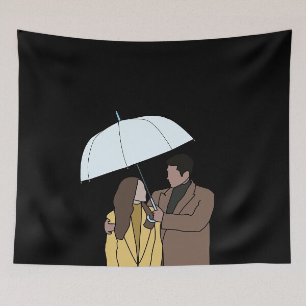 Item preview, Crash landing on you - Ri Jung Hyuk And Yoon Se-Ri - Hyun Bin And Son Ye-jin - Umbrella scene designed and sold by AJ-DesignCo.