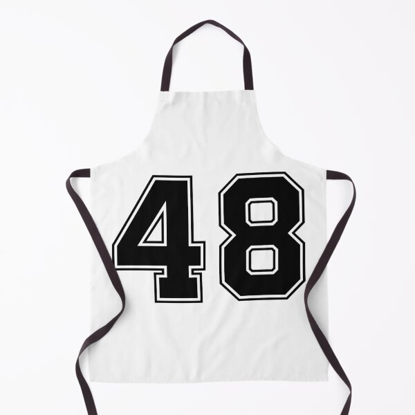 Item preview, 48 American Football Classic Vintage Sport Jersey Number in black number on white background for american football, baseball or basketball designed and sold by Marcin Adrian.