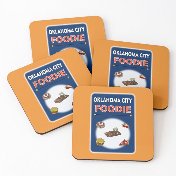 Item preview, Oklahoma City, OK - Foodie - Dark Blue, Purplish Background designed and sold by ThisNThatImages.