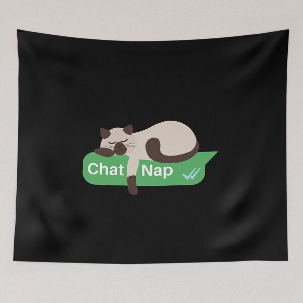 Item preview, Siamese Cat sleeping on a Text Box | Catnap  designed and sold by Fluffy-Vectors.