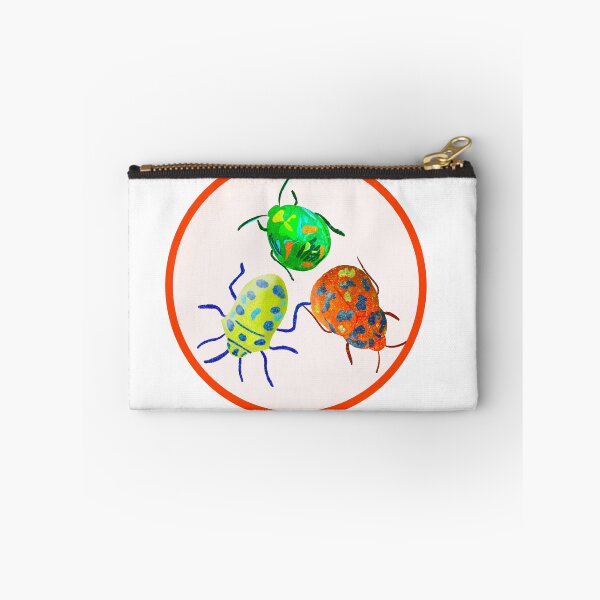 Item preview, Beetle illustration, pattern, green, yellow, orange, pink, purple, blue designed and sold by creativeshell.