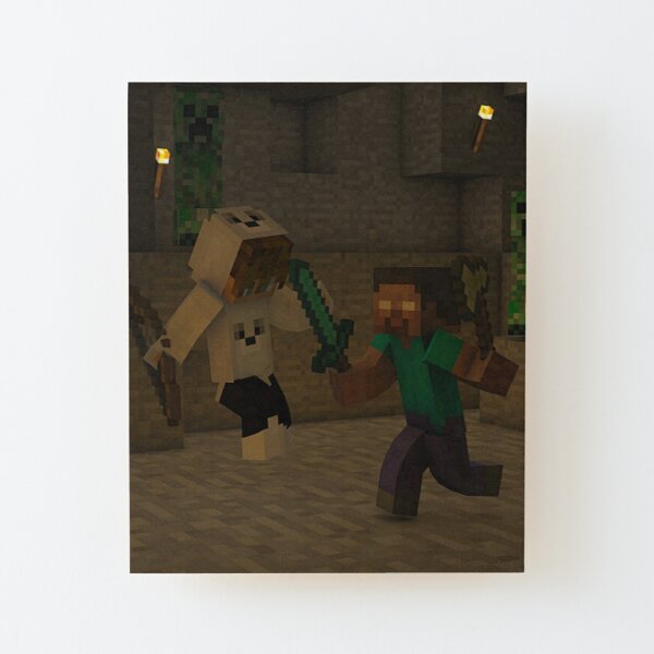 Wandbilder Herobrine Minecraft Redbubble